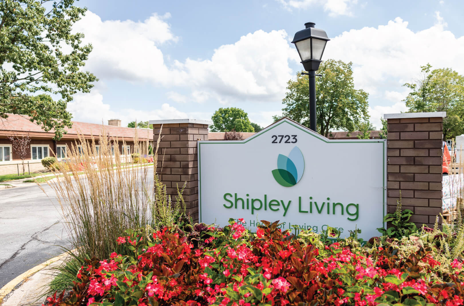 Shipley Living front entrance sign