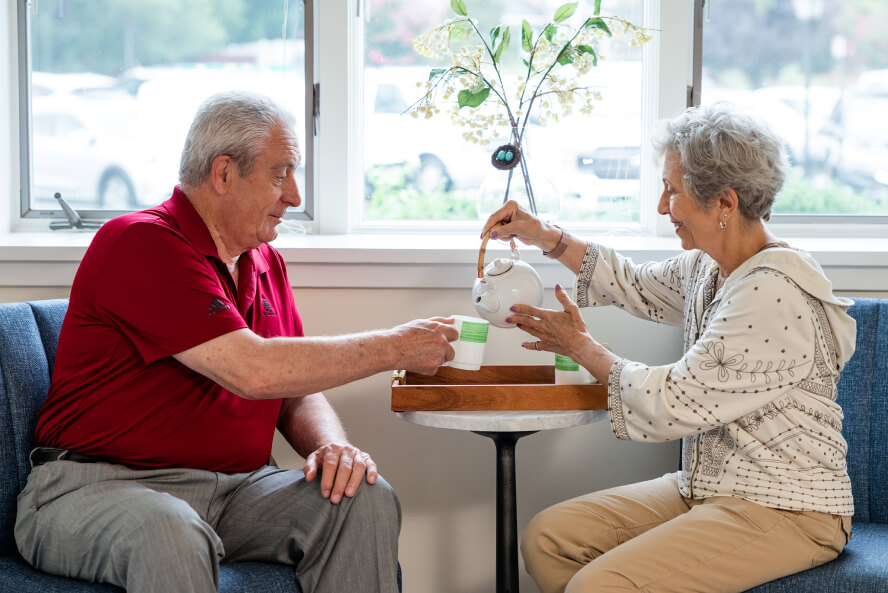 couple drinking tea together