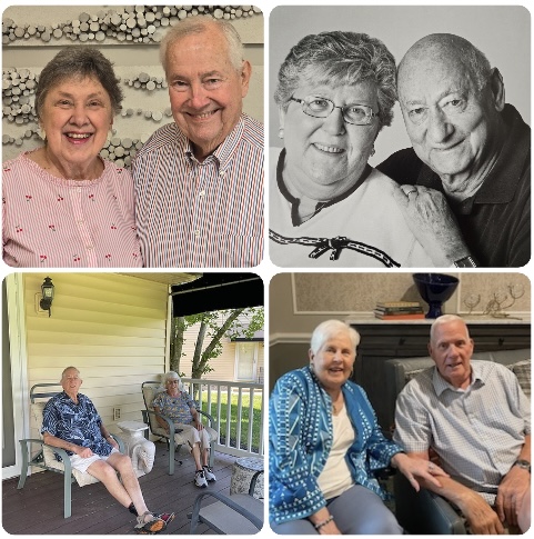 Senior couple and residents of Shipley Living image collage